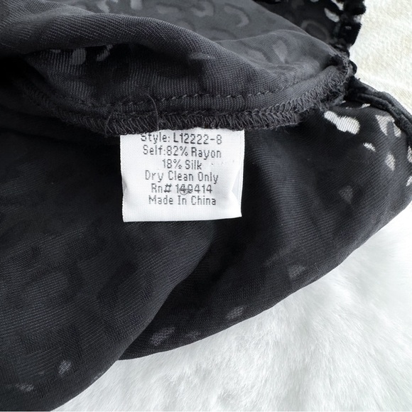 Johnny Was Audrey Button Down Shirt Black Leopard Oversized Animal Print - Picture 12 of 14